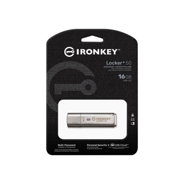 Флеш-накопичувач USB3.2 16GB Kingston IronKey Locker+ 50 (IKLP50/16GB)