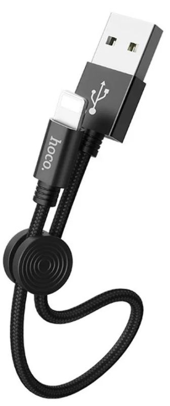Кабель Hoco X35 USB - Lightning, 0.25м, Black (X35LB0.25)