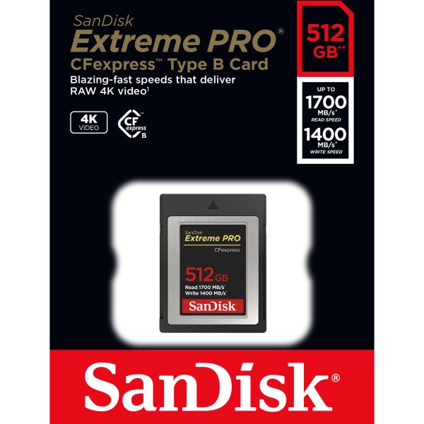 SanDisk 512 GB Extreme Pro CFexpress Type B (SDCFE-512G-GN4IN)