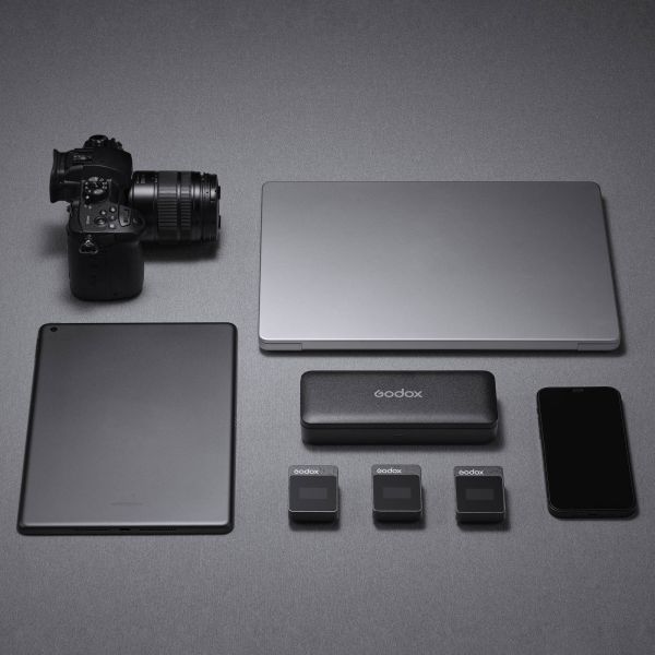 Мікрофонна радіосистема для камери, для смартфона Godox MOVELINK II M2 (приймач + 2 мікрофони)