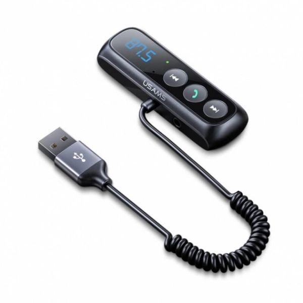 FM-трансмітер Usams US-SJ503 (Bluetooth V5.0) Black (SJ503JSQ01)