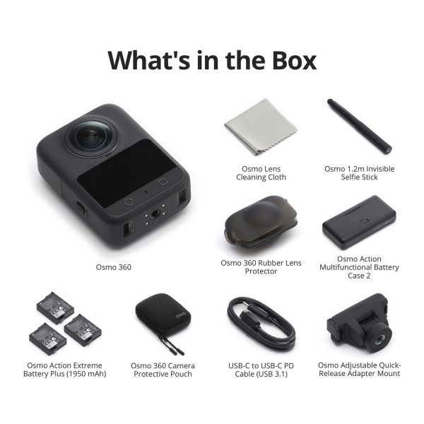 DJI Osmo 360 Action Camera Adventure Combo (CP.OS.00000442.02) DJI Osmo 360 Action Camera Adventure Combo (CP.OS.00000442.02)