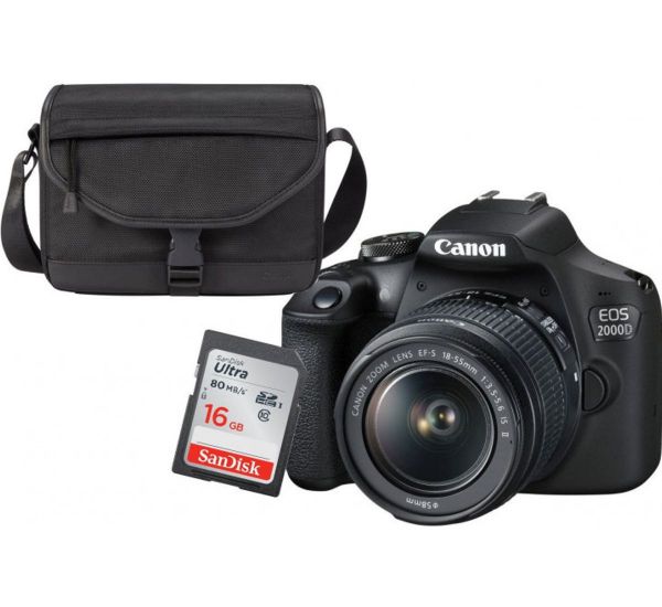 Canon EOS 2000D kit (18-55mm) IS II + сумка SB130 + карта памяти SD16GB