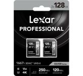 Lexar 128GB Professional 1667x UHS-II SDXC (2-pack) Lexar 128GB Professional 1667x UHS-II SDXC (2-pack)