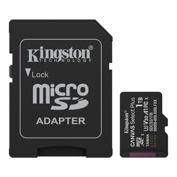 Kingston 1 TB microSDXC Canvas Select Plus Gen3 + SD-adapter (SDCS3/1TB)